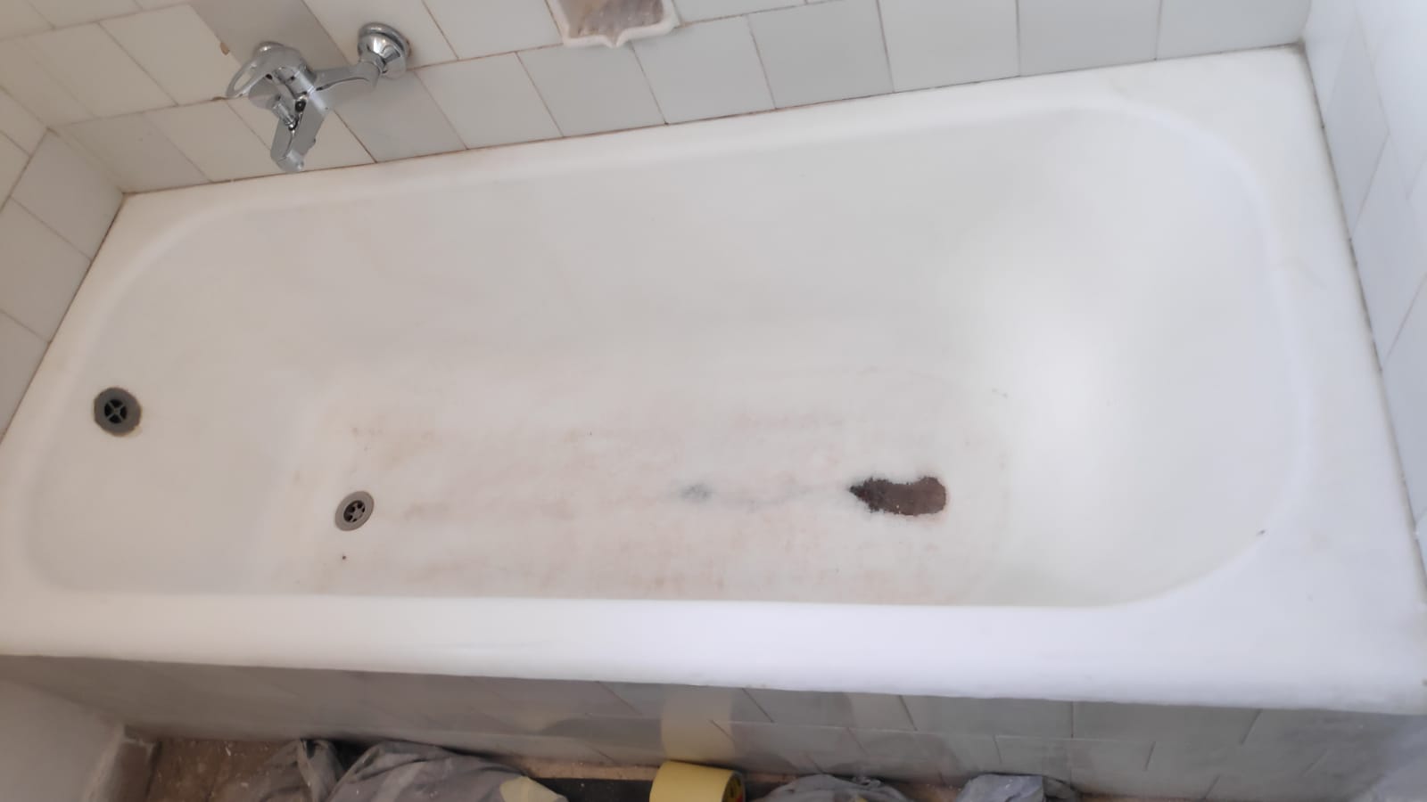 ציפוי אמבטיה לפני