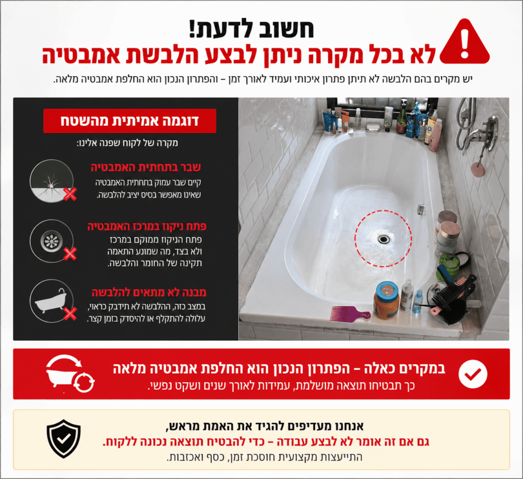 הלבשה לא מתאימה לכל אמבטיה